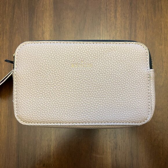 NWT Kedzie Vegan Leather Crossbody Bag Tan Small Removable Straps Zip Closure - Picture 2 of 16